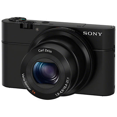 Sony Cyber-shot DSC-RX100 Compact Camera, HD 1080p, 20.2MP, 3.6x Optical Zoom, 3” LCD Screen, Black